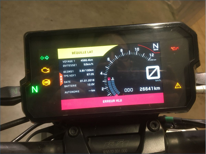 TABLEAU DE BORD COMPLET KTM 125 DUKE ABS 2019
