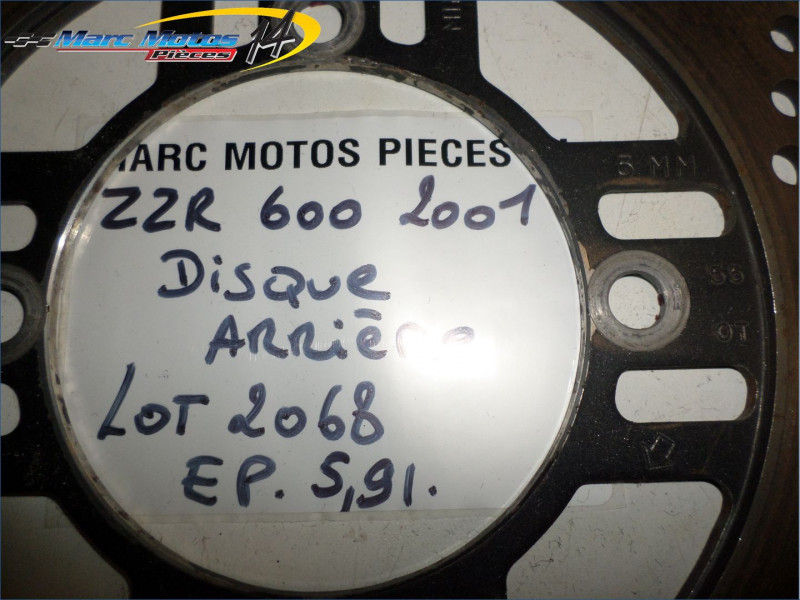 DISQUE ARRIERE KAWASAKI 600 ZZR 2001