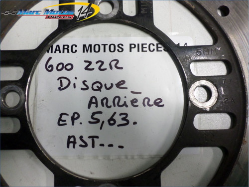 DISQUE ARRIERE KAWASAKI 600 ZZR ZX600E