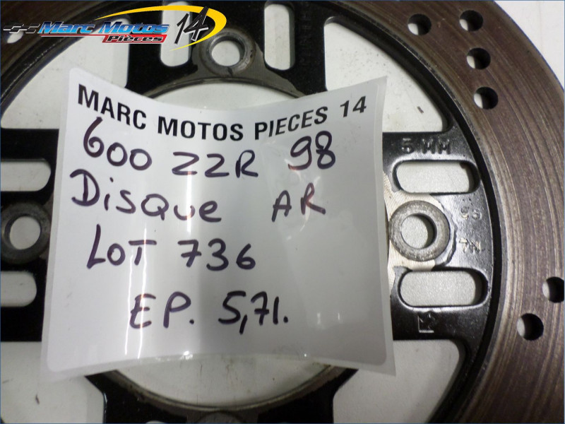 DISQUE ARRIERE KAWASAKI 600 ZZR 1998