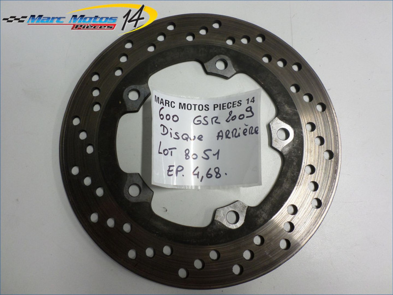 DISQUE ARRIERE SUZUKI 600 GSR 2009