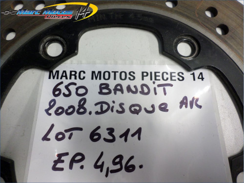 DISQUE ARRIERE SUZUKI 650 BANDIT 2008