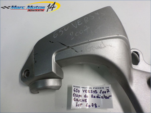 ECOPE DE RADIATEUR GAUCHE KAWASAKI 650 VERSYS 2007