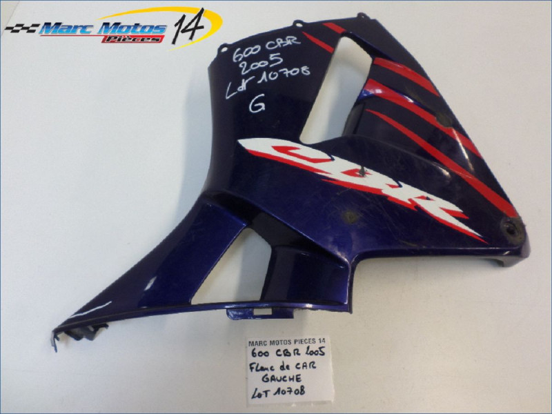 FLANC DE CARENAGE GAUCHE HONDA 600 CBR R 2005